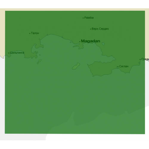 Карта глубин - Тауйская губа